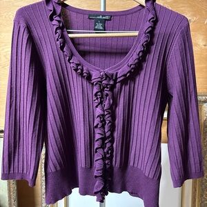 Willi Smith Plum Knit Top